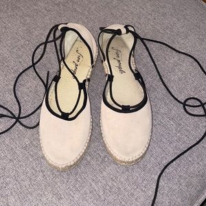 FREE PEOPLE lace up ballet espadrilles
